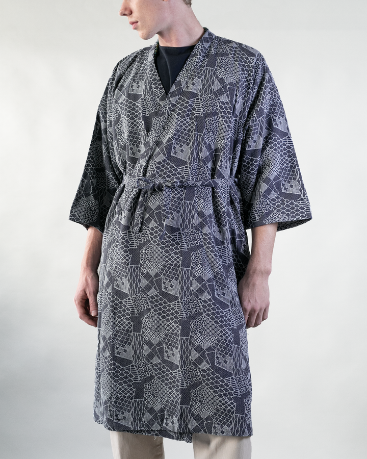 Wa-Modern Haori Robe, Jacquard Weave