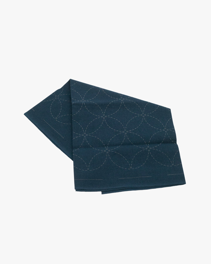 Olympus Sashiko Placemats, Shippo Tsunagi, Navy