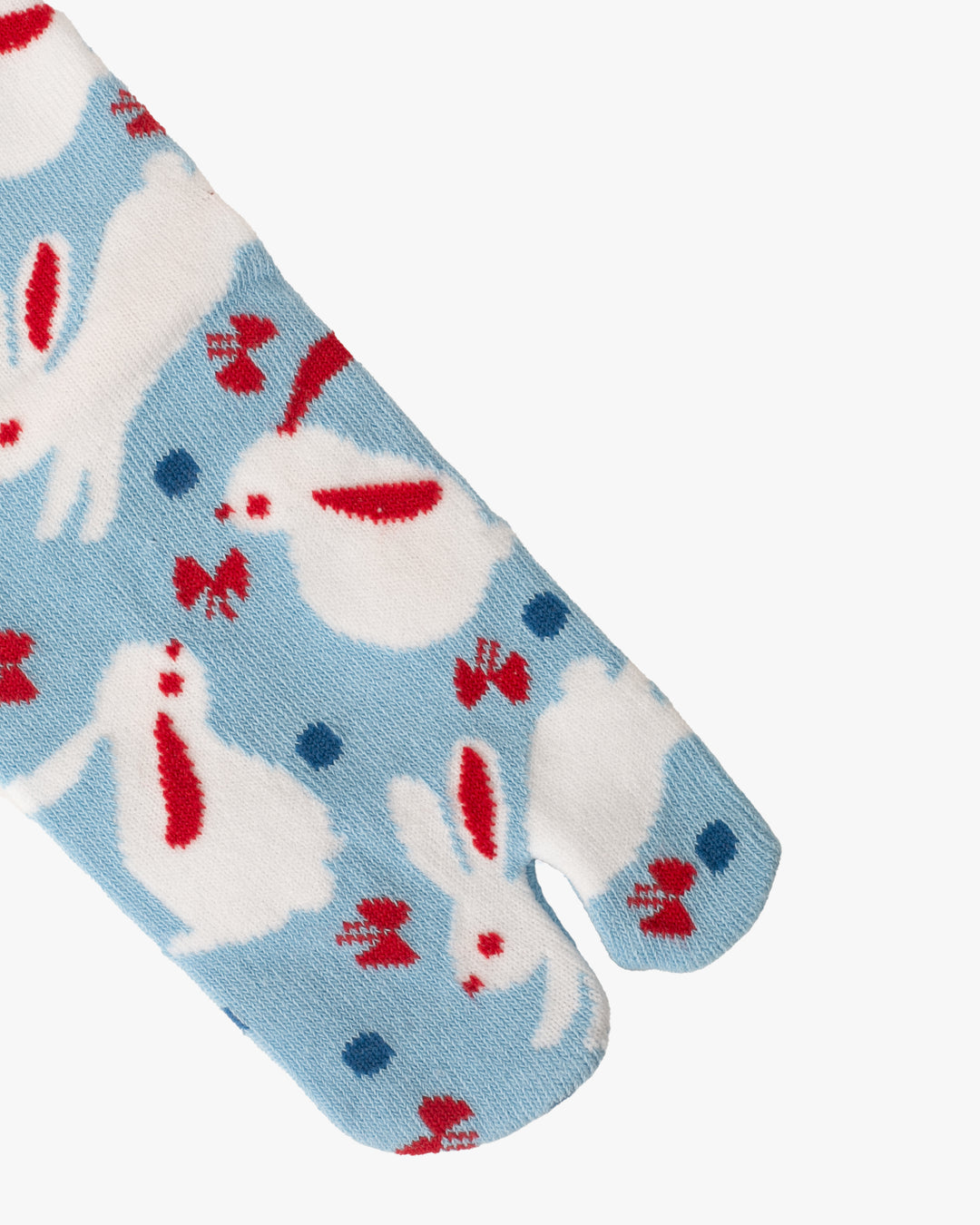 Kurochiku, Tabi Socks, Crew, Blue with White Usagi- S/M