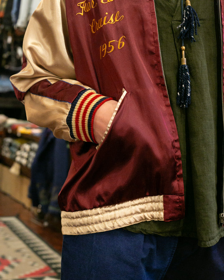 Japanese Repro Souvenir Jacket, Reversible, L, Black with Tiger