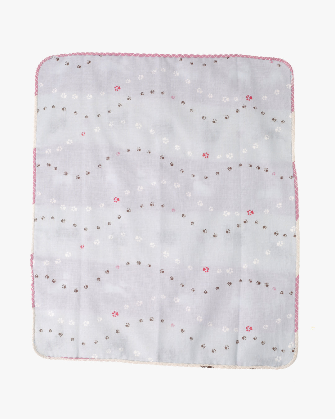 Kurochiku, Two-Sided Cotton Handkerchief, Cats and Dogs Striped