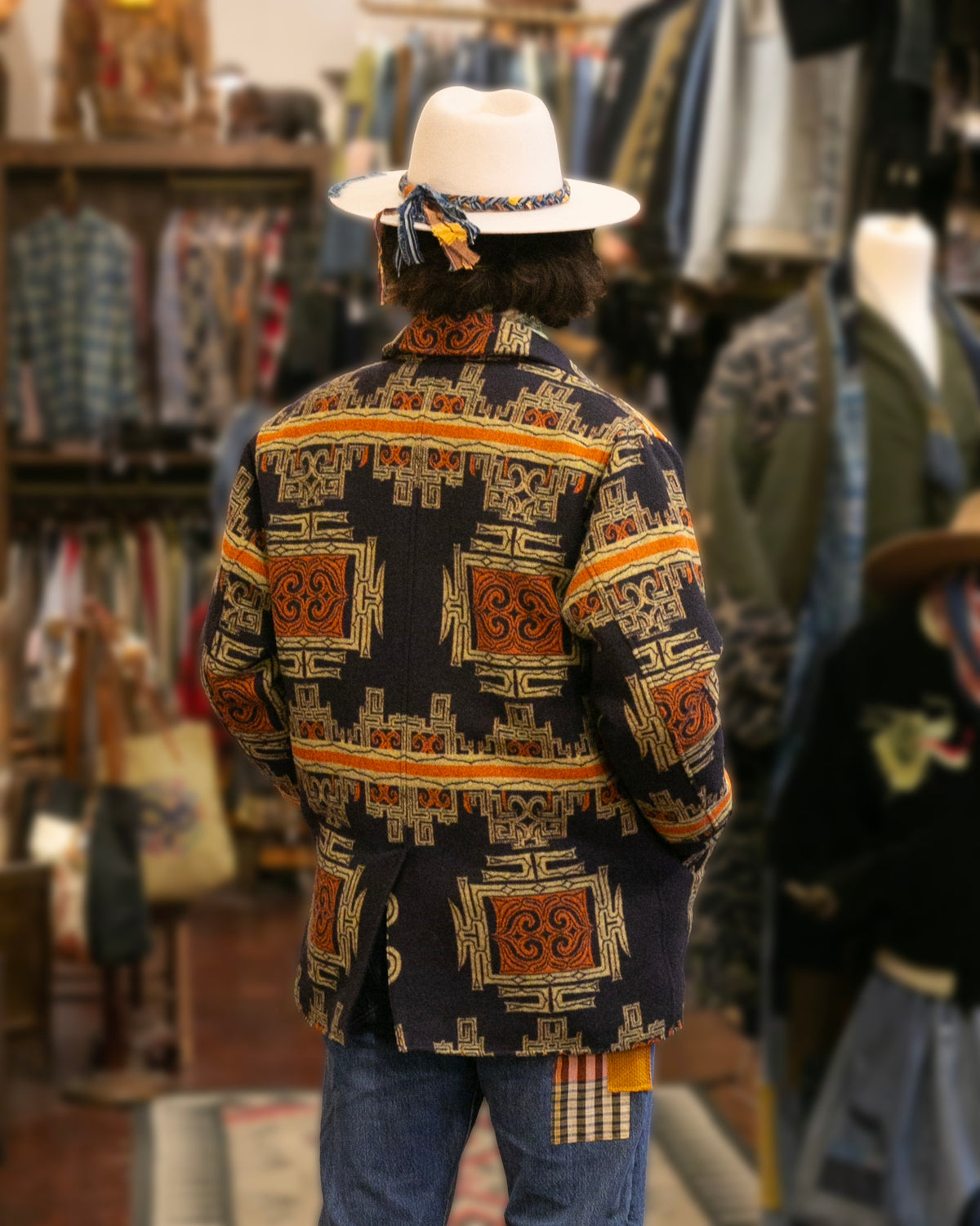 Japanese Repro Jacket, M, Calee Native, Blue