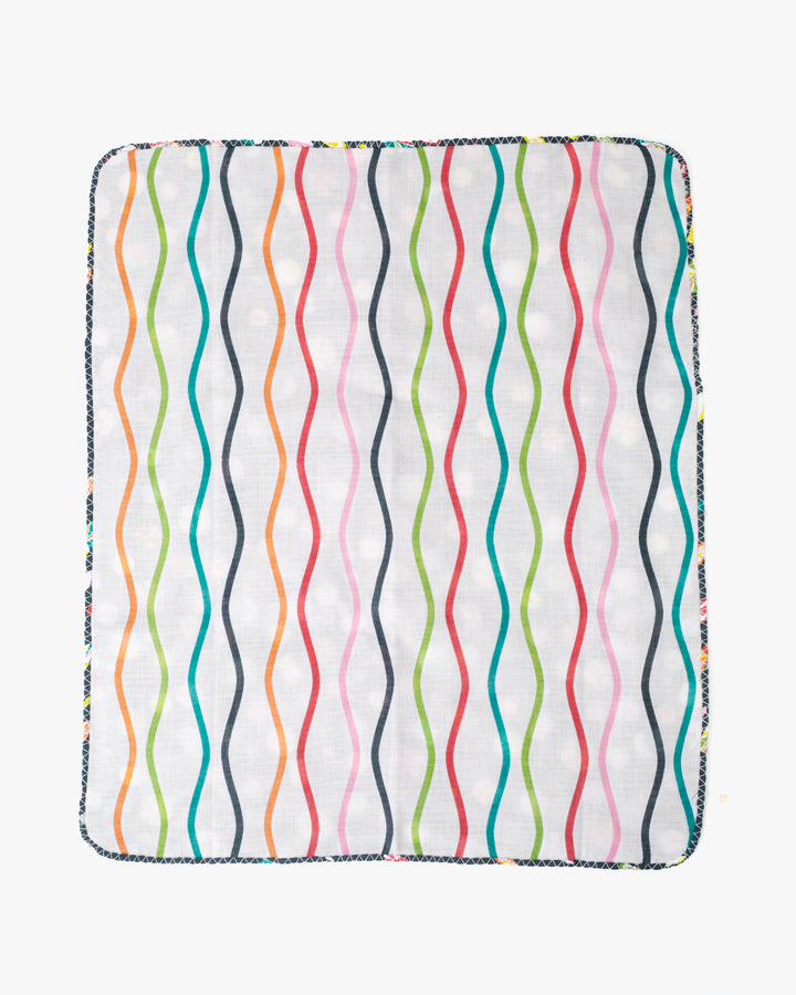 Kurochiku, Two-Sided Cotton Handkerchief, Fruit Candy and Multi-Color Tatewaku