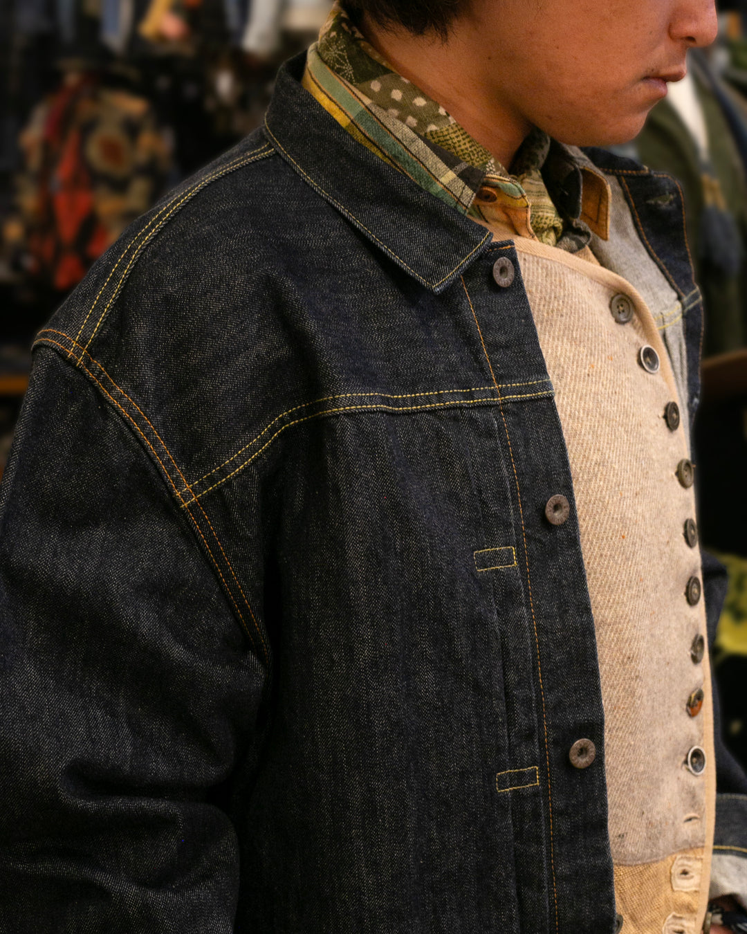 Japanese Repro Type I Trucker Jacket, L, Kapital, Denim