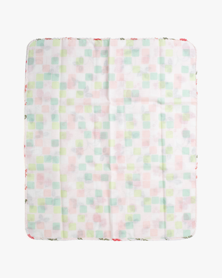 Kurochiku, Two-Sided Cotton Handkerchief, Strawberry
