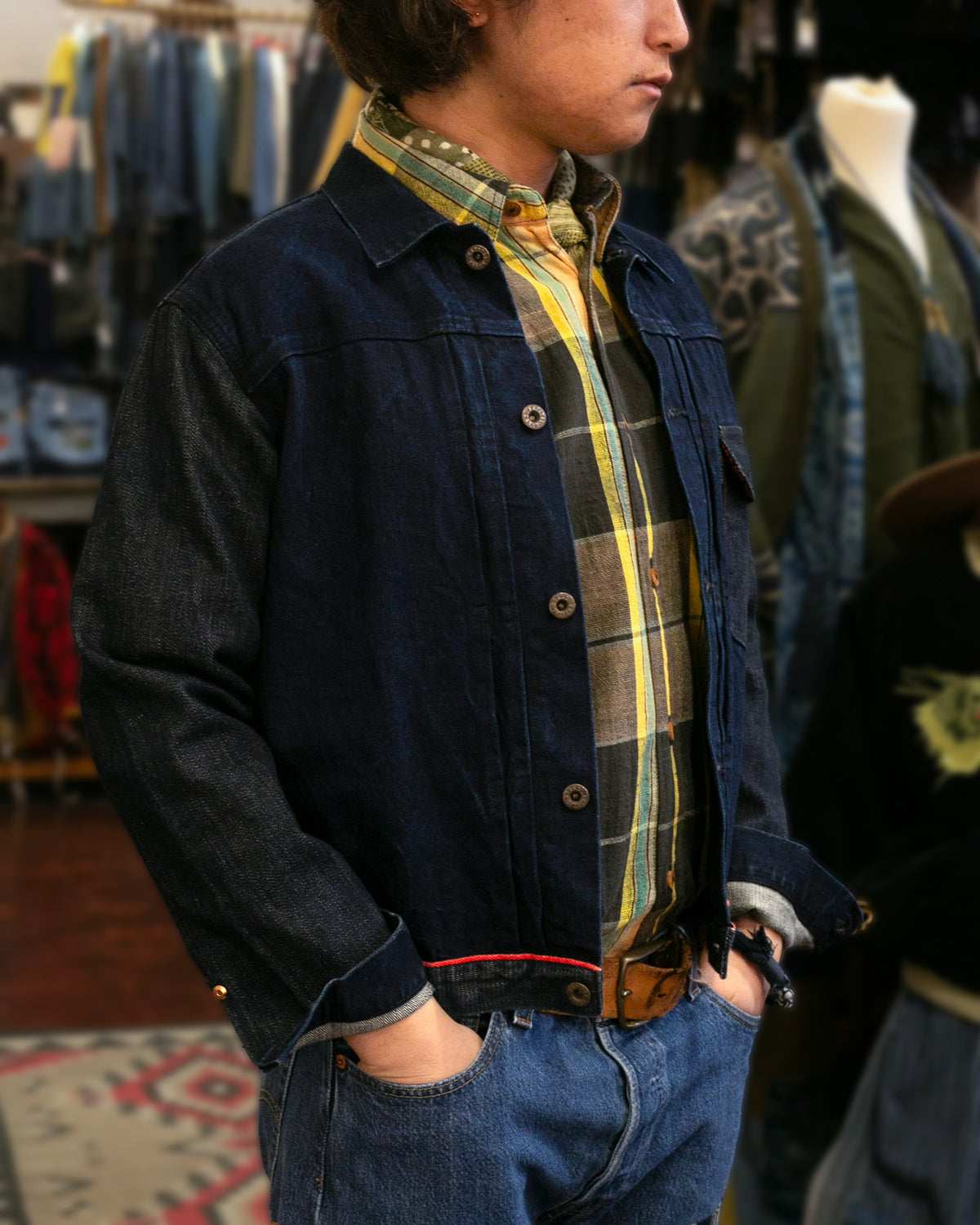 Japanese Repro Type I Trucker Jacket, L, Kapital, Denim