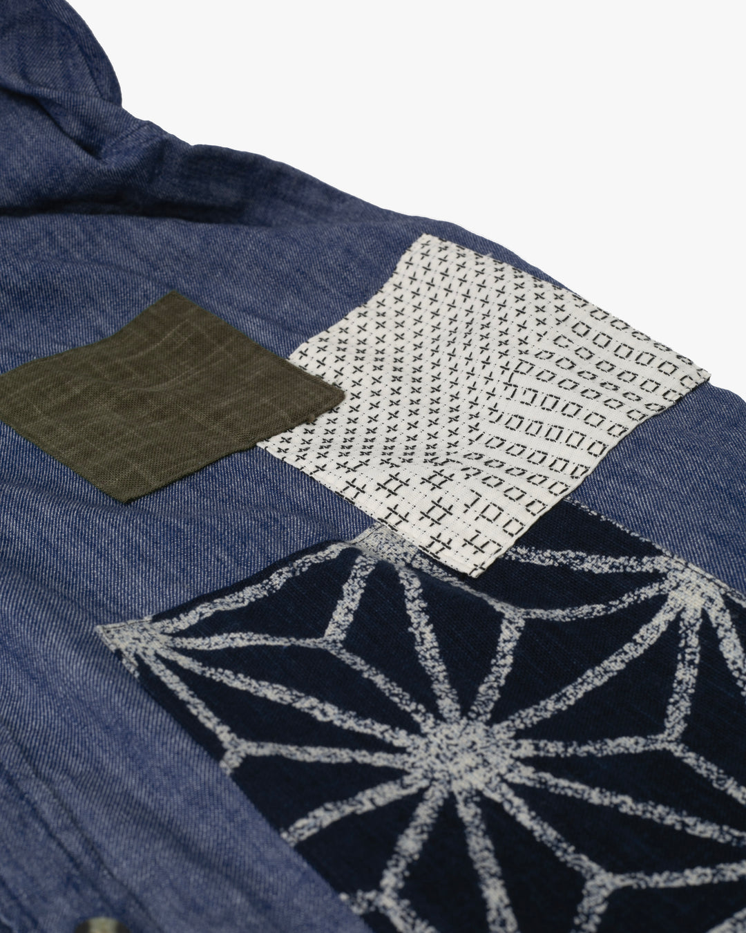 Kiriko Custom Patched Lee Shirt Dress, Denim