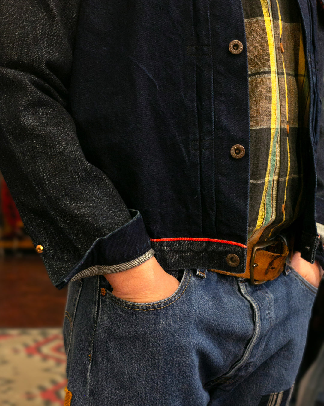 Japanese Repro Type I Trucker Jacket, L, Kapital, Denim