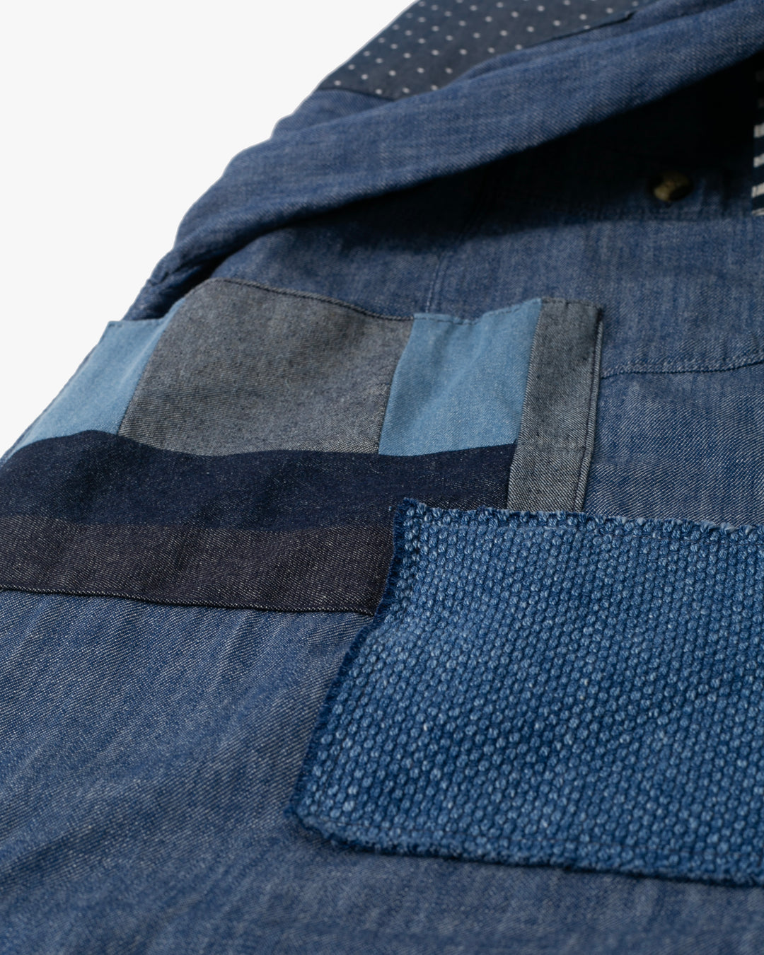 Kiriko Custom Patched Lee Shirt Dress, Denim