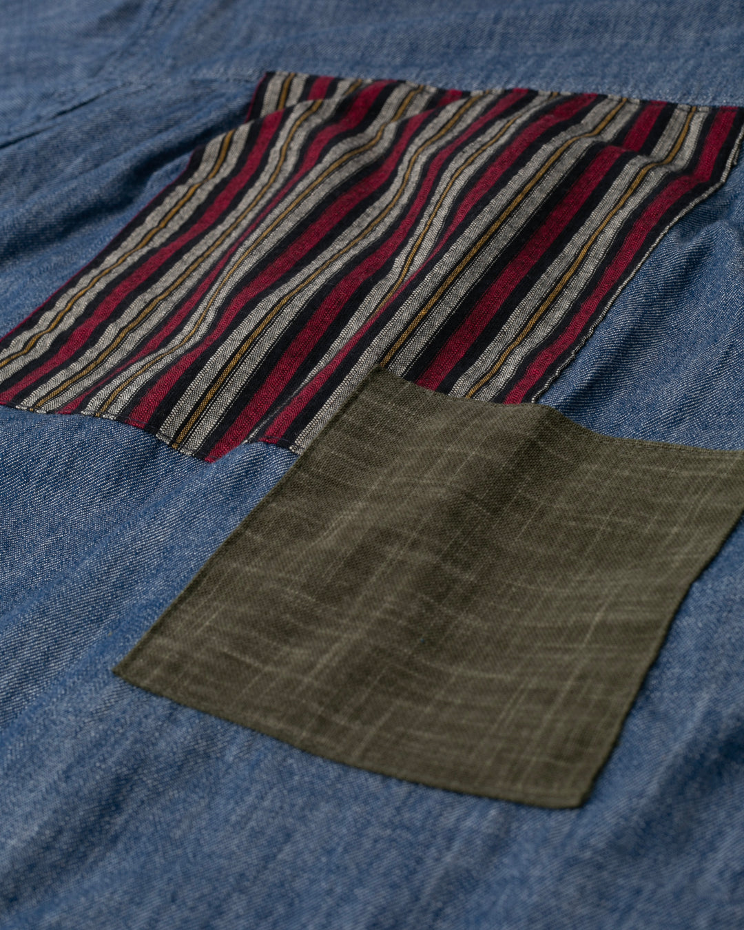 Kiriko Custom Patched Lee Shirt Dress, Denim