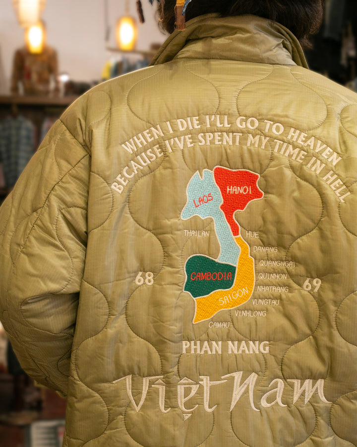 Japanese Repro Jacket, XXL, Houston &amp; Inc., Light Green with Tiger