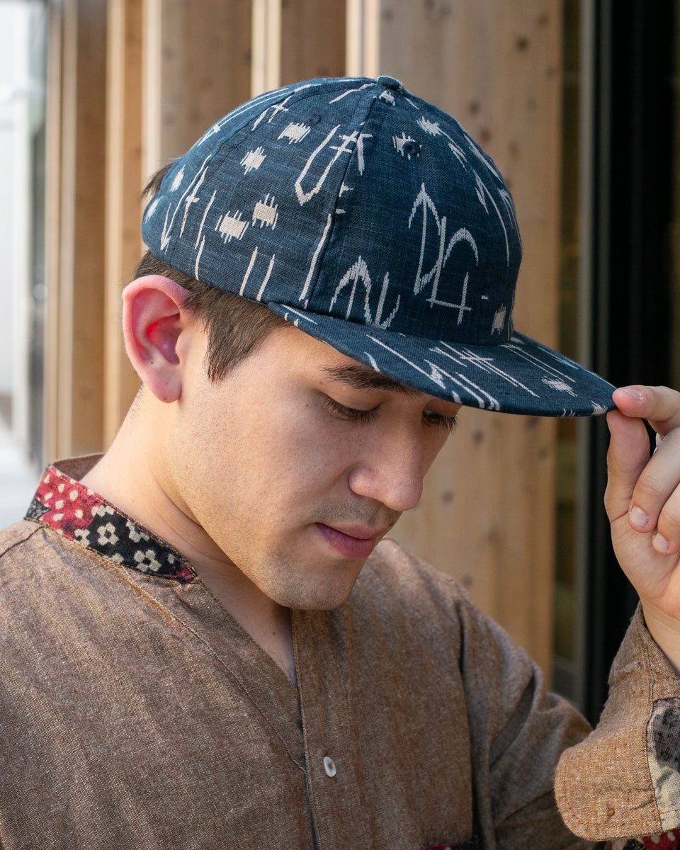 Kiriko Original Cap, 6-Panel Indigo Arrow with Solid Indigo Underbill ...