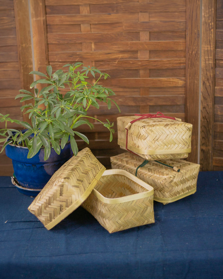 Kokoro Original, Woven Bamboo Bento Box