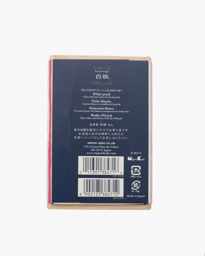 Nippon Kodo, Kayuragi Sachet, White Peach
