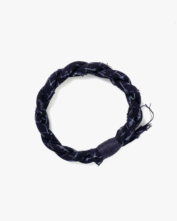 Boet x Kiriko Bracelet, Dark Indigo with Light Blue Kasuri - A