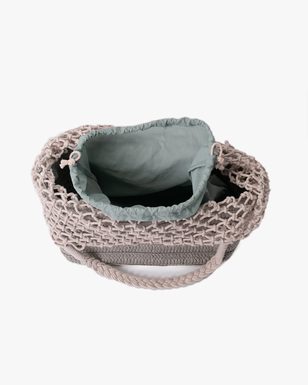 Trellis Tote Bag, Bisque, Gray