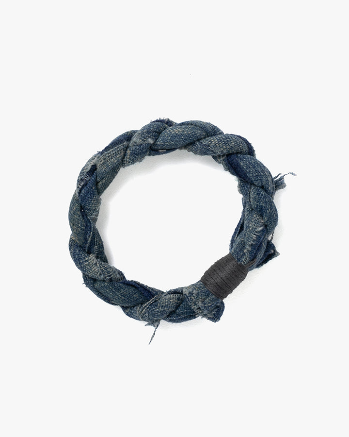 Boet x Kiriko Bracelet, Faded Indigo with Gray Thread