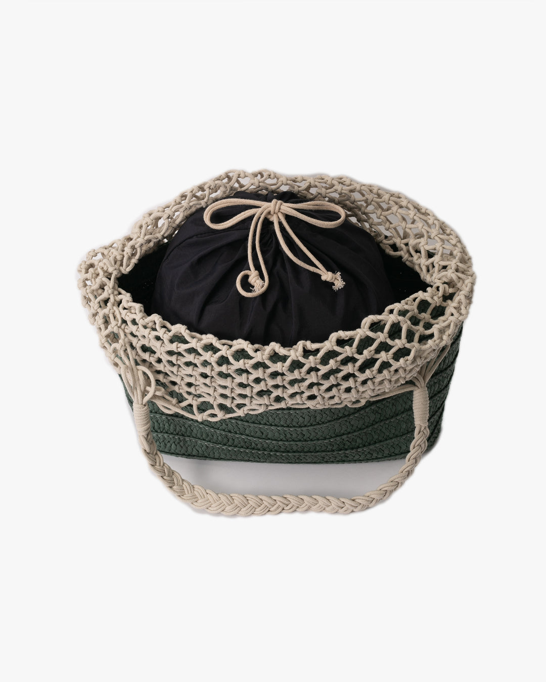 Trellis Tote Bag, Bisque, Green