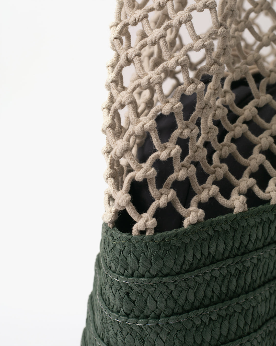 Trellis Tote Bag, Bisque, Green