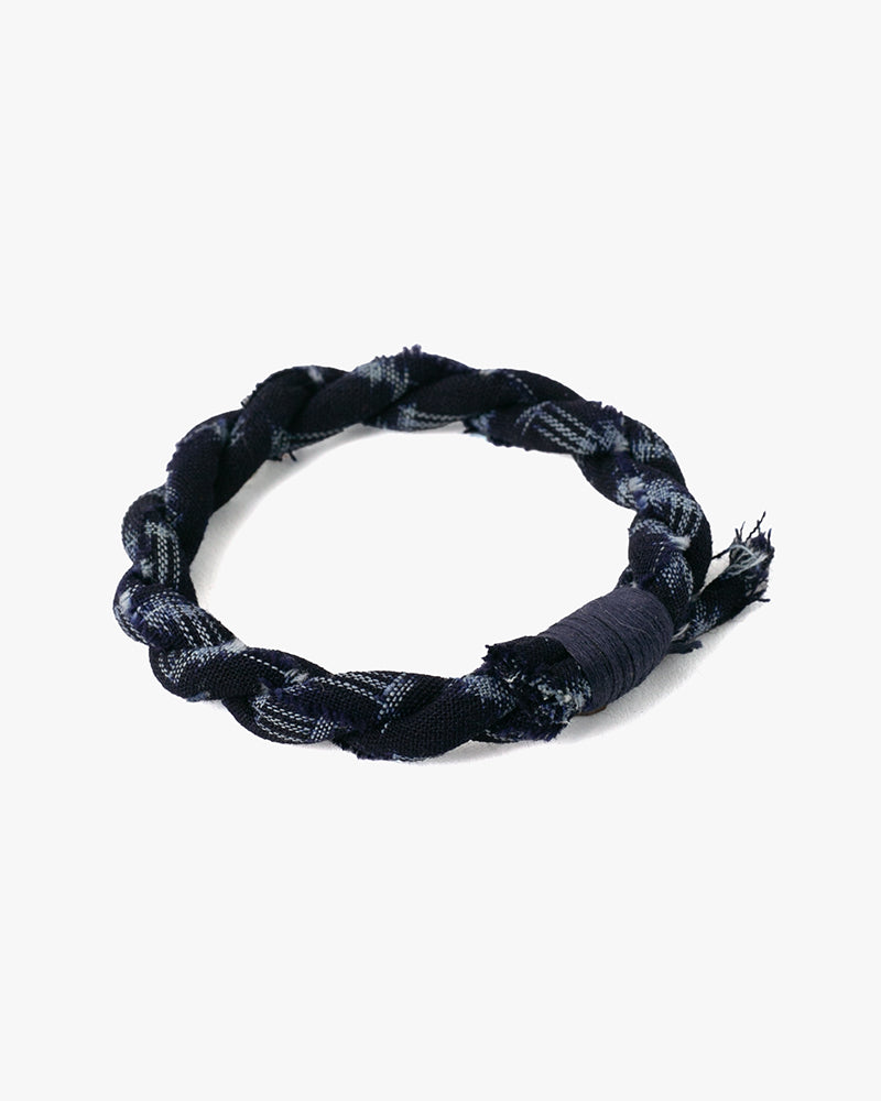 Boet x Kiriko Bracelet, Dark Indigo with Light Blue Kasuri - C