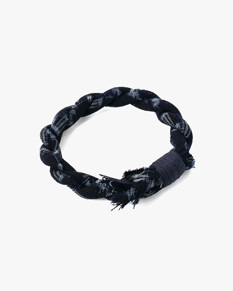 Boet x Kiriko Bracelet, Dark Indigo with Light Blue Kasuri - C