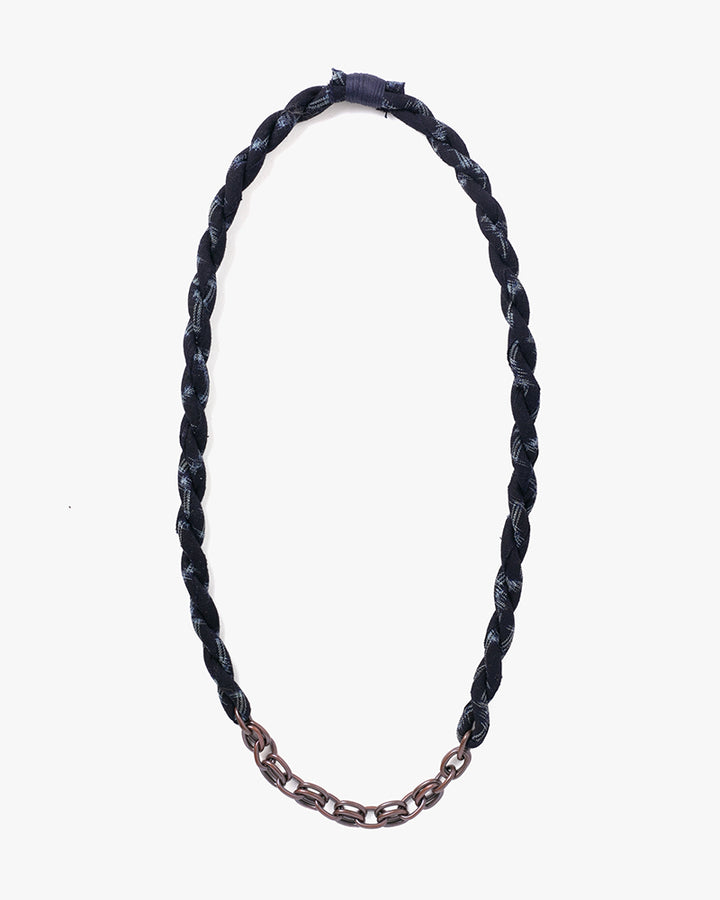 Boet x Kiriko Necklace, Dark Indigo with Light Blue Kasuri