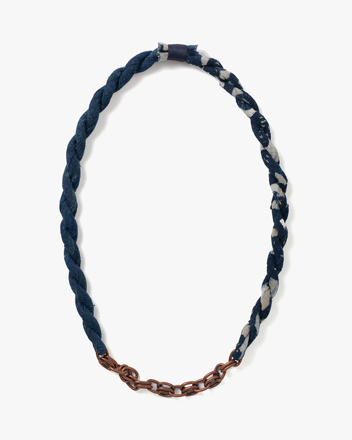 Boet x Kiriko Necklace, Two Tone with Indigo Katazome