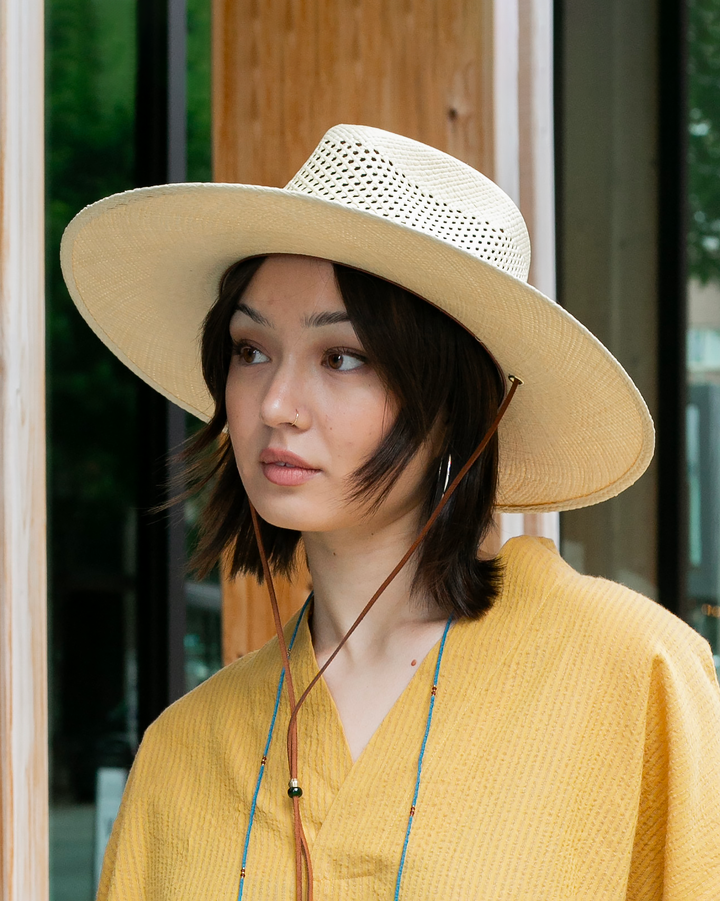 Kiriko Custom Panama Hat, Straw, Braided Shades of Burgundy and Orange Floral and Plaid