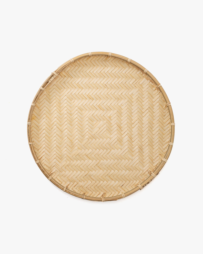 Kokoro Original, Woven Flat Bamboo Tray, Set of 4