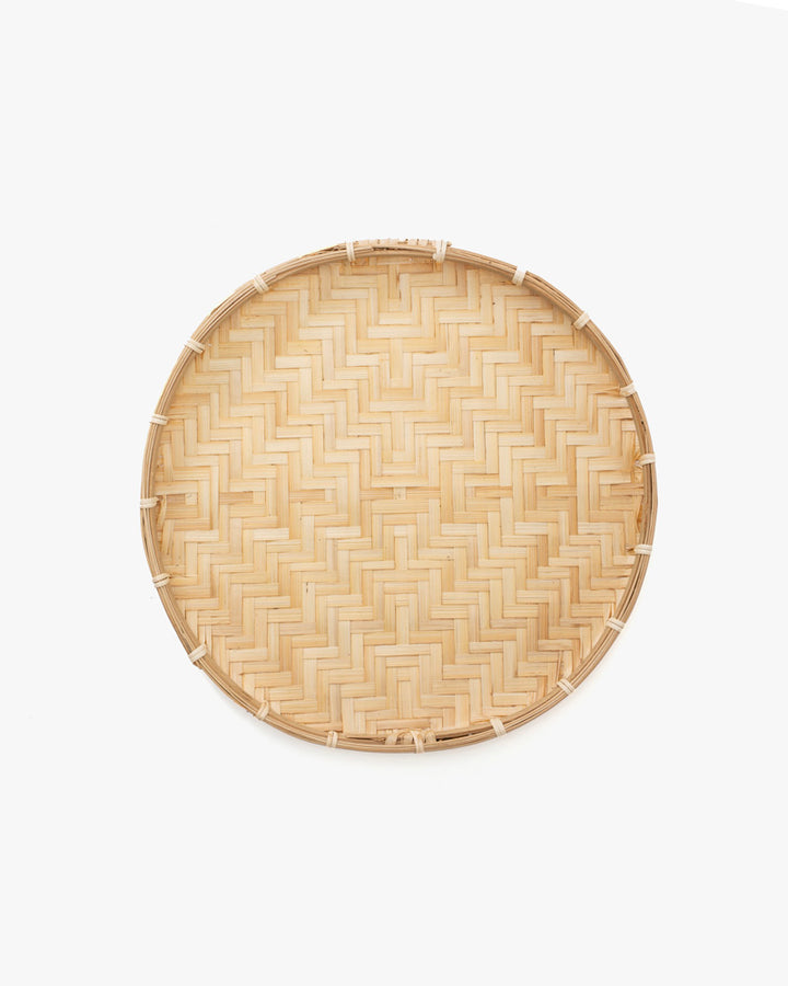 Kokoro Original, Woven Flat Bamboo Tray, Set of 4