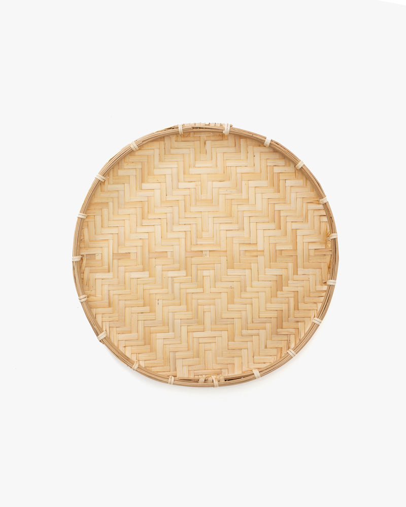 Kokoro Original, Woven Flat Bamboo Tray, Set of 4
