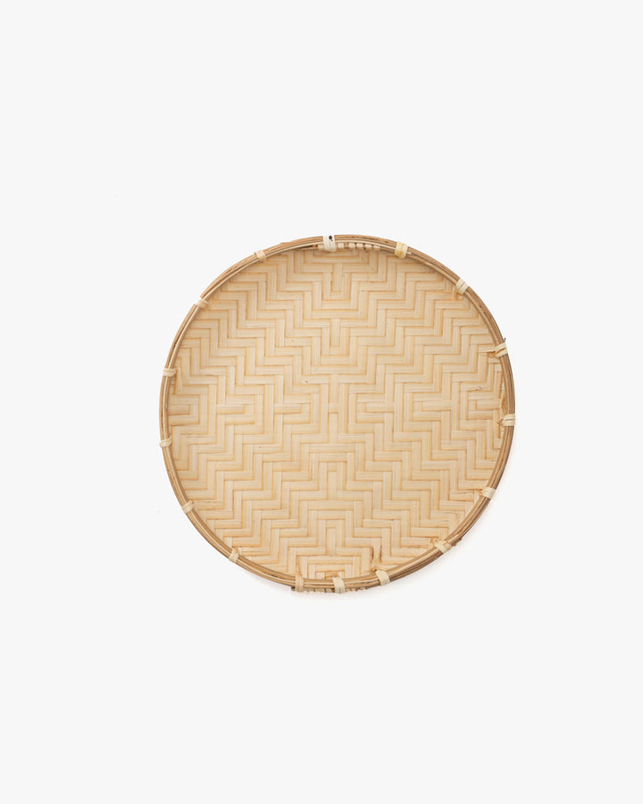 Kokoro Original, Woven Flat Bamboo Tray, Set of 4