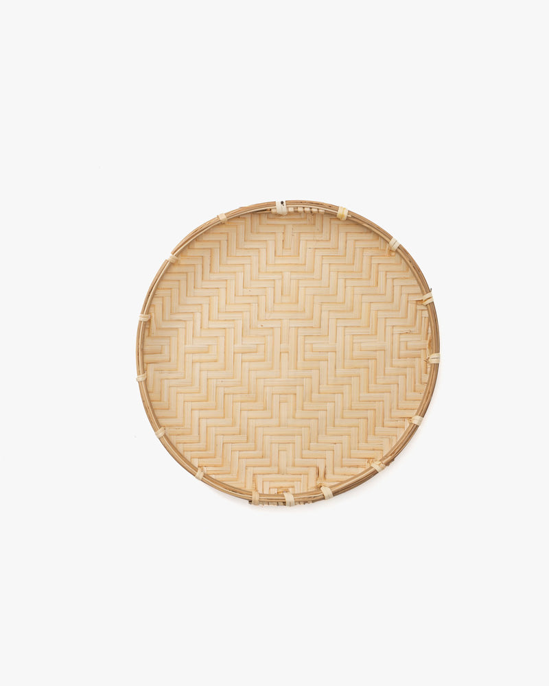 Kokoro Original, Woven Flat Bamboo Tray, Set of 4