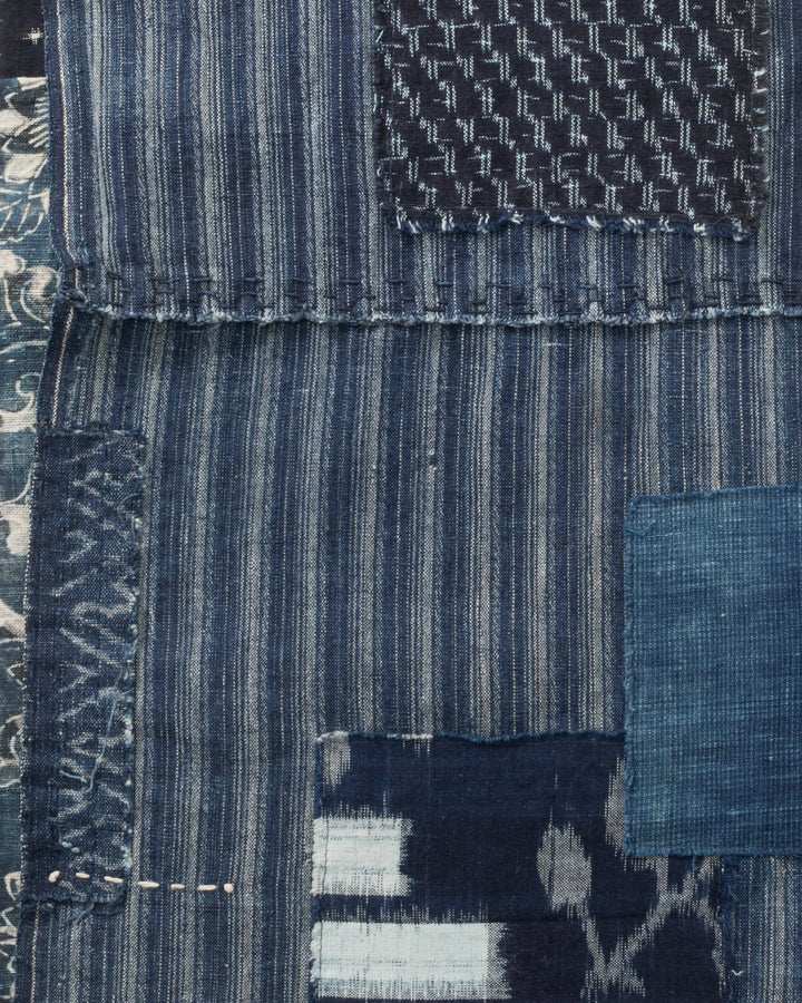 Kiriko Original Scarf, Patched Boro, Indigo, 31