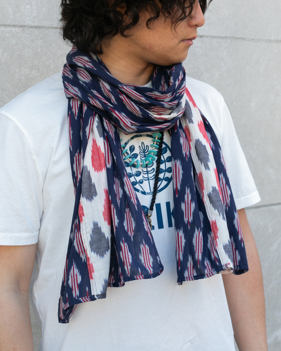 Kiriko Original Scarf, Triple Split, Indian Kasuri, 