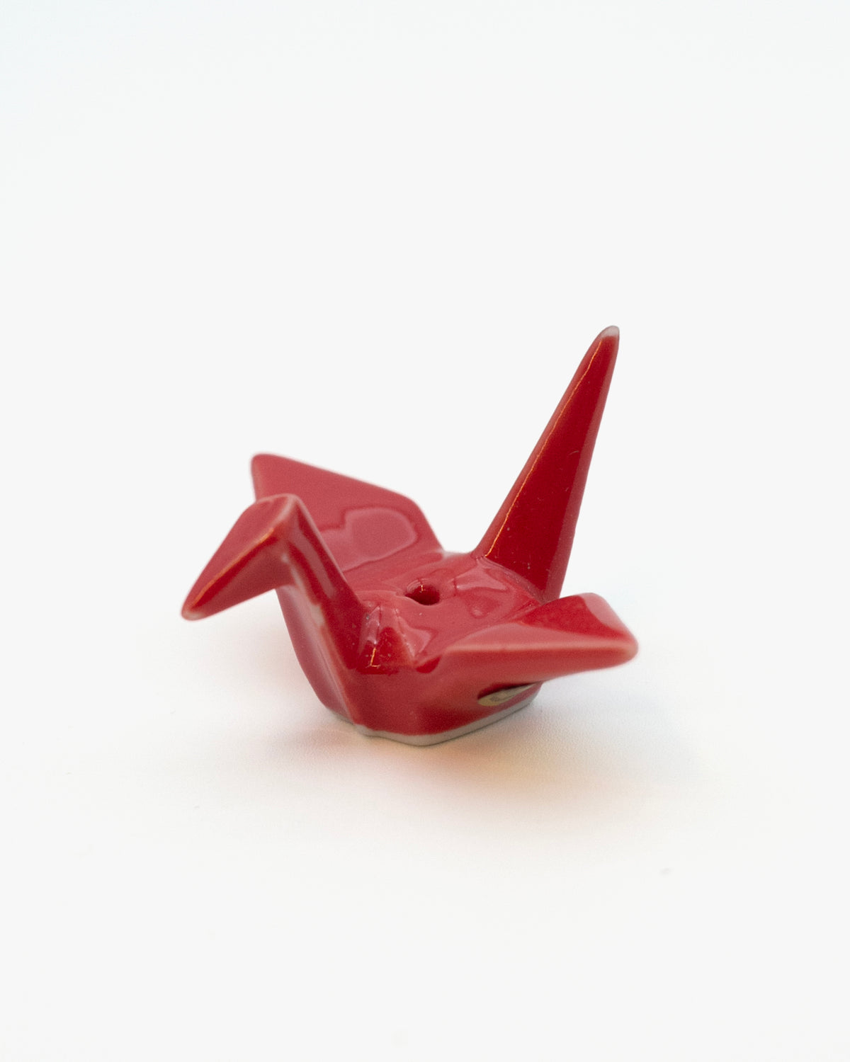 Nippon Kodo 2" Crane Incense Holder,  Red