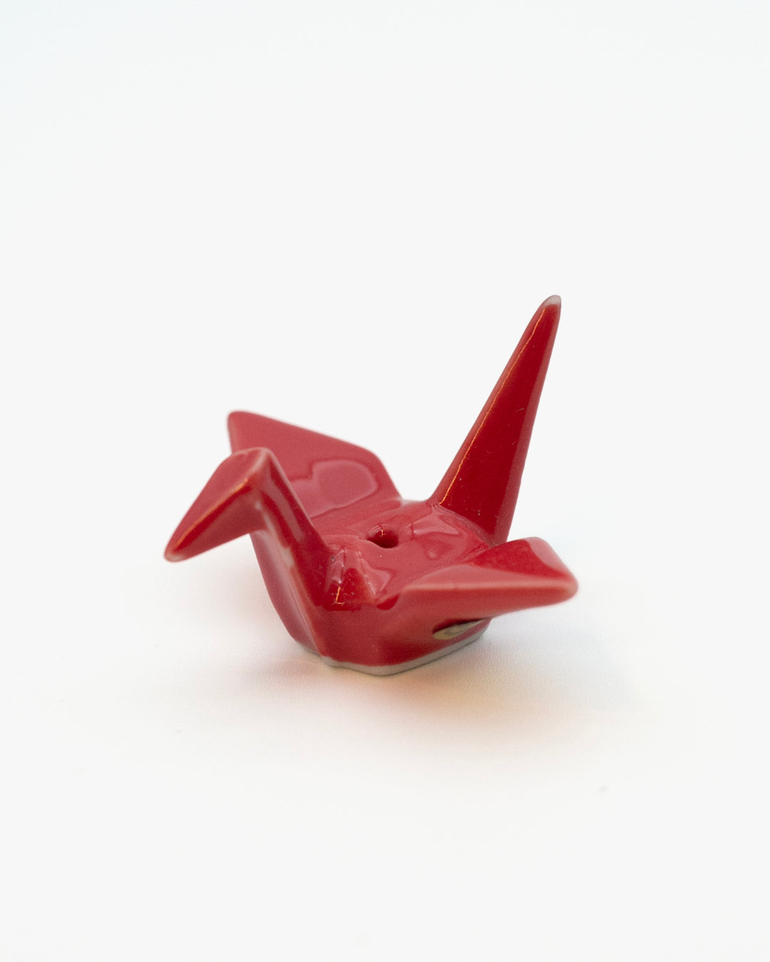Nippon Kodo 2" Crane Incense Holder,  Red