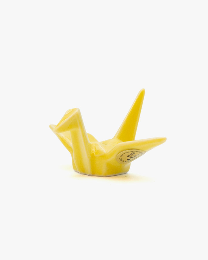Nippon Kodo 2" Crane Incense Holder, Yellow