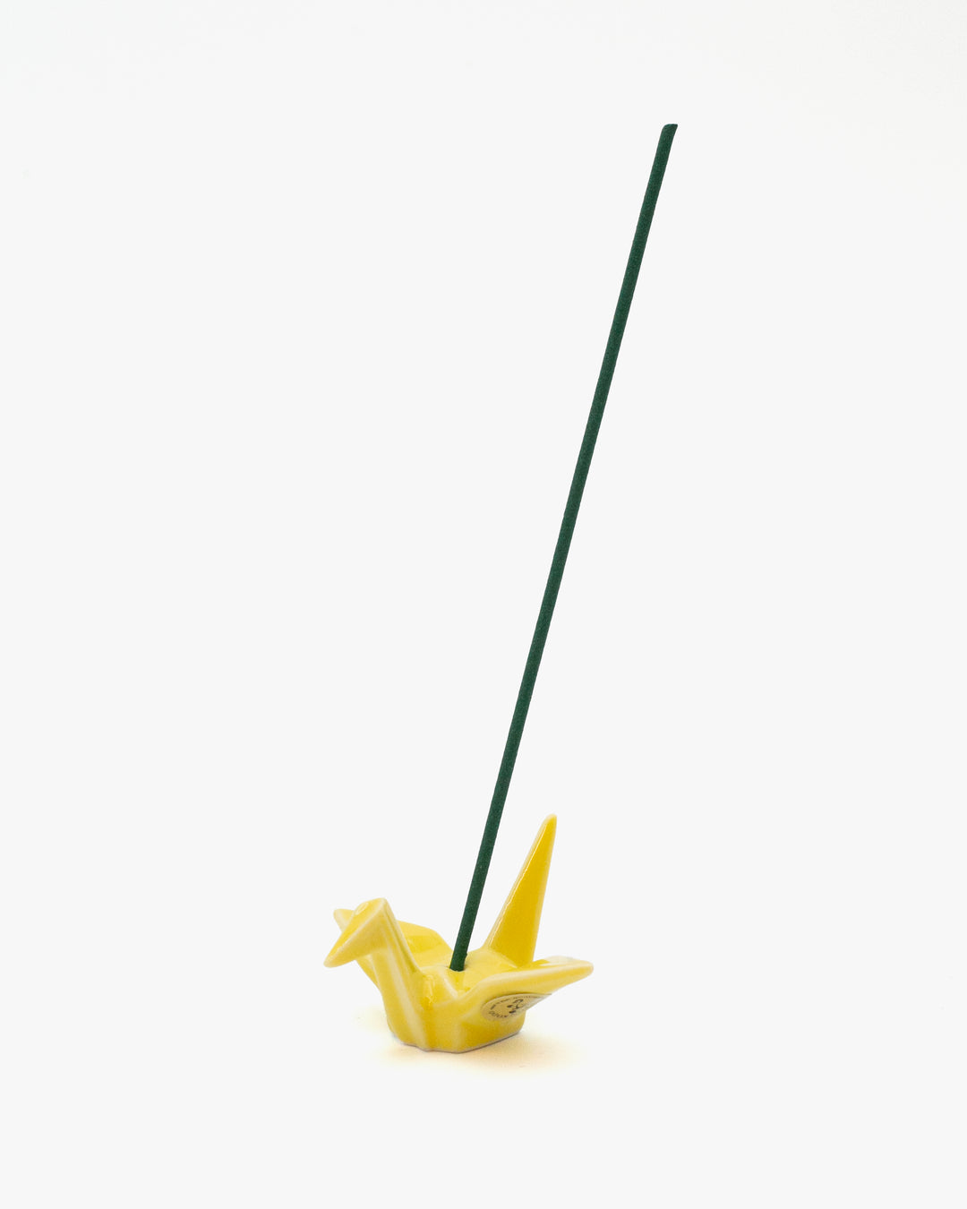 Nippon Kodo 2" Crane Incense Holder, Yellow