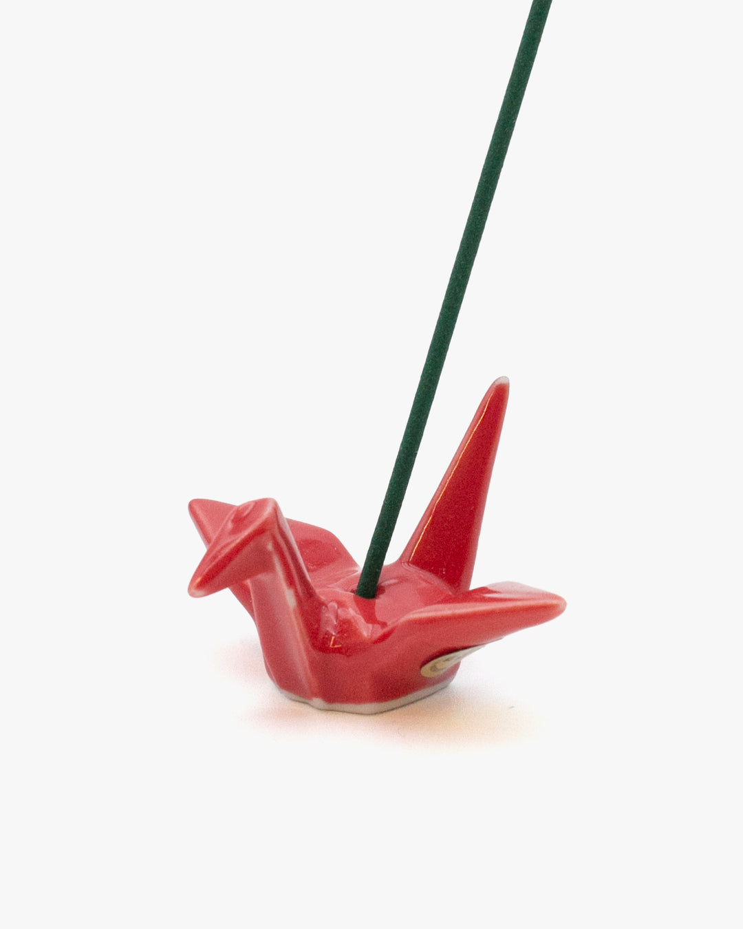 Nippon Kodo 2" Crane Incense Holder,  Red