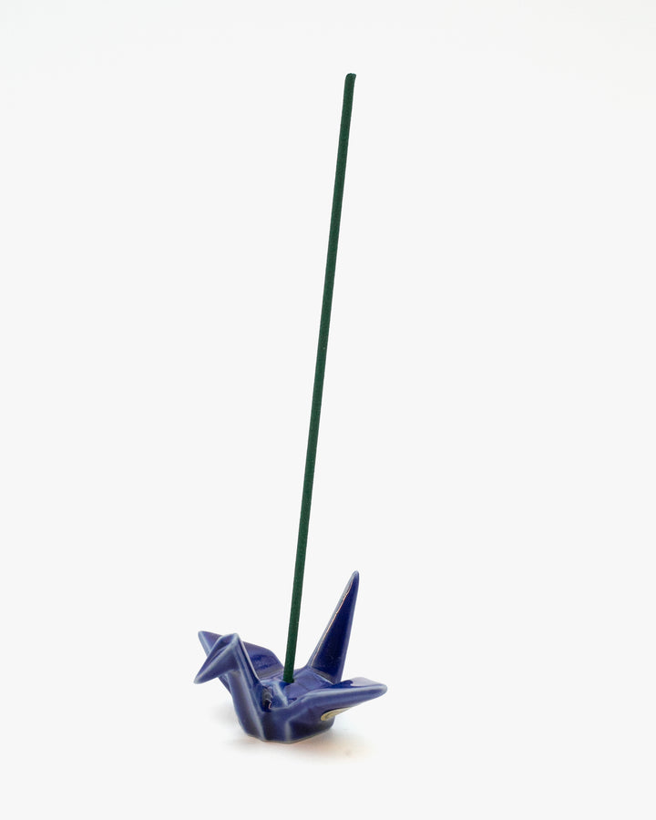 Nippon Kodo 2" Crane Incense Holder, Cobalt Blue