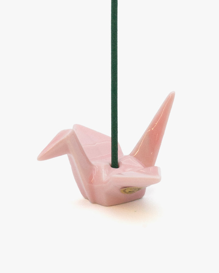 Nippon Kodo 2" Crane Incense Holder, Pink