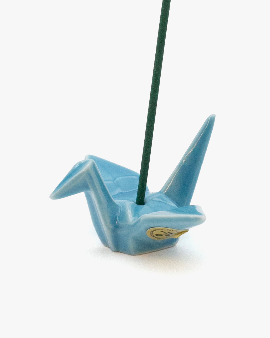 Nippon Kodo 2" Crane Incense Holder, Sky Blue