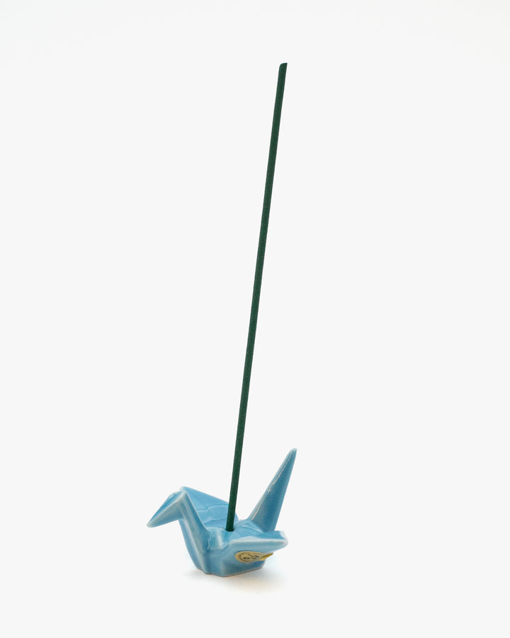 Nippon Kodo 2" Crane Incense Holder, Sky Blue