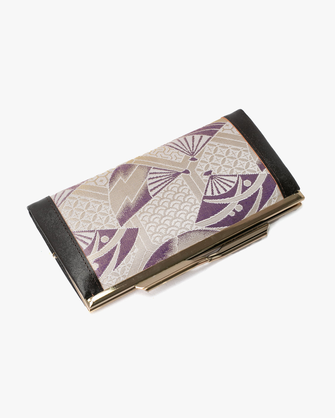 Vintage Bag, Clutch, Purple and Cream Fans