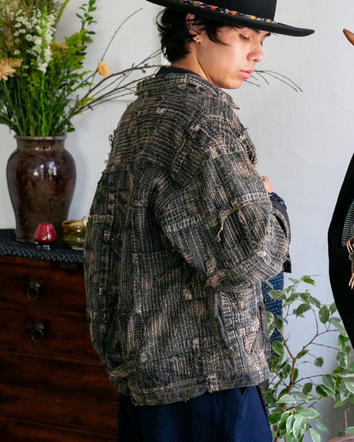 Japanese Repro Jacket, 2XL, Kapital Kountry, Patched Boro Style, Fully Sashiko-Stitched - XXL