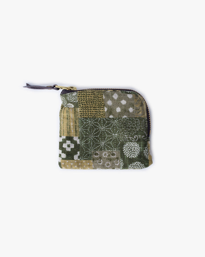 Kiriko Original Zipper Wallet, Small Matsuba Patchwork Style