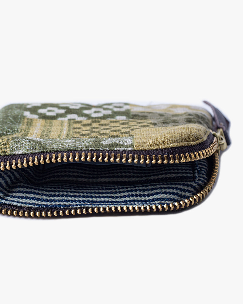 Kiriko Original Zipper Wallet, Small Matsuba Patchwork Style