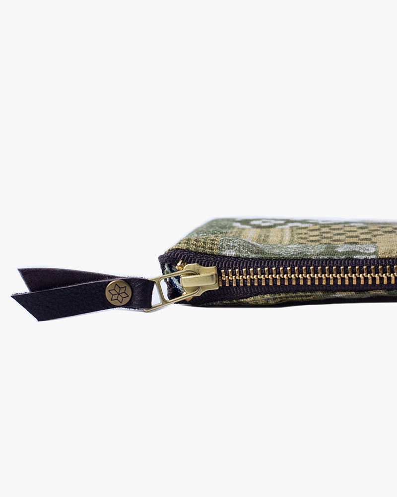 Kiriko Original Zipper Wallet, Small Matsuba Patchwork Style
