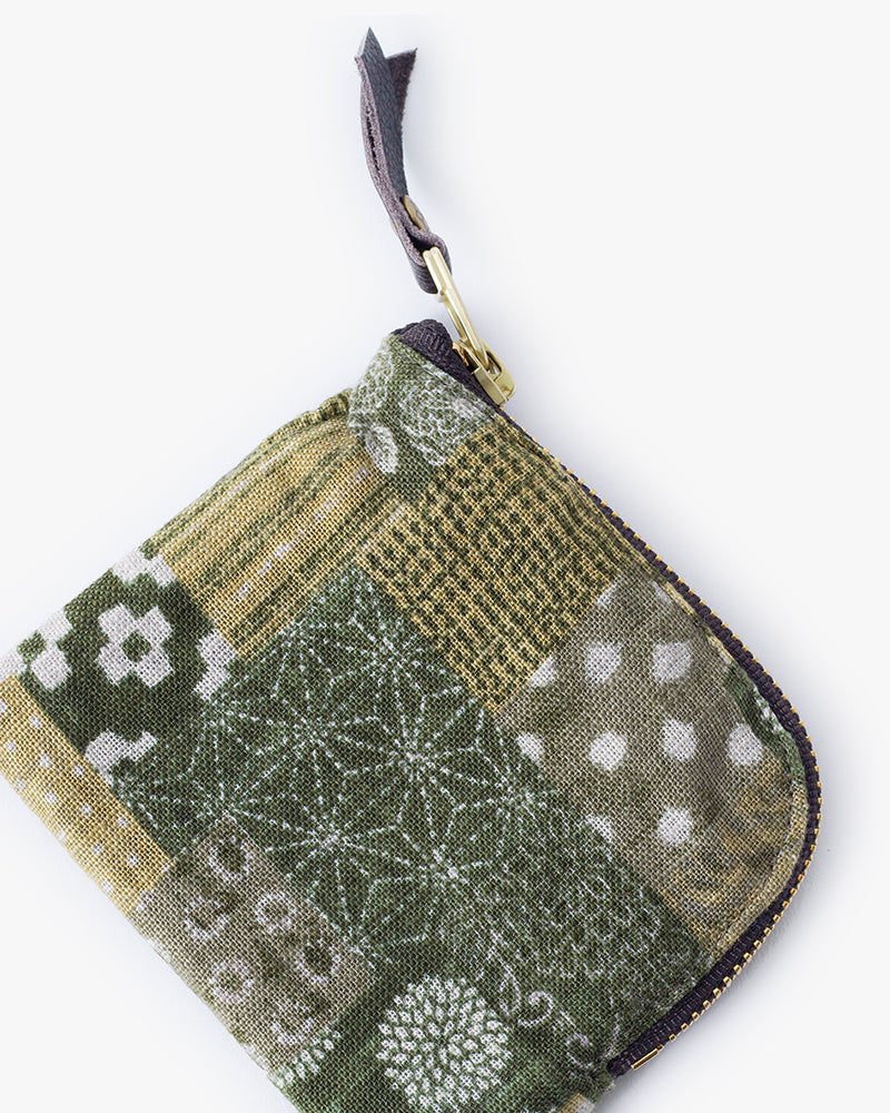 Kiriko Original Zipper Wallet, Small Matsuba Patchwork Style